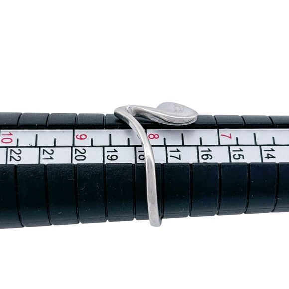 Vintage ATI Sterling Silver 925 14mm Abstract Swirl Wave Ring Size 8 - Picture 8 of 9